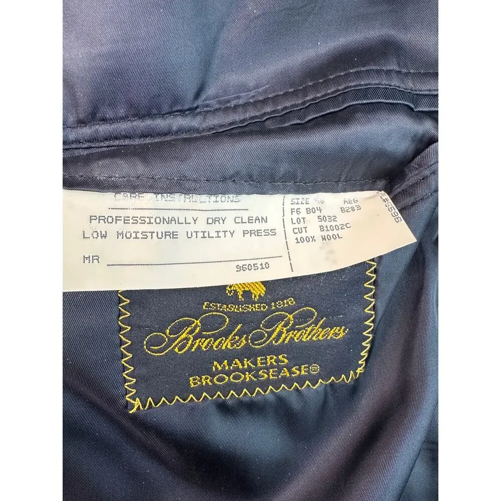 Brooks Brothers Brooksease Blazer Charcoal Grey Wool 46R